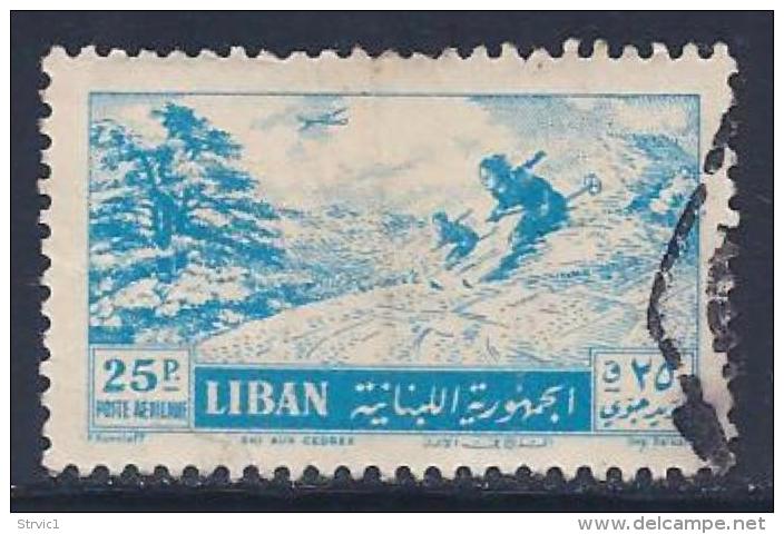 Lebanon, Scott # C203 Used Skiing , 1955 - Lebanon