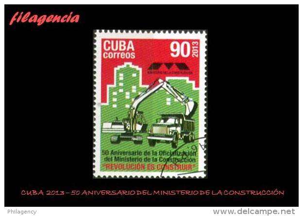 USADOS. CUBA. 2013-17 50 ANIVERSARIO DEL MINISTERIO DE LA CONSTRUCCIÓN - Oblitérés