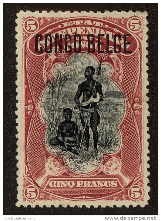 Belgian Congo Scott #39, 1908, Hinged - Unused Stamps