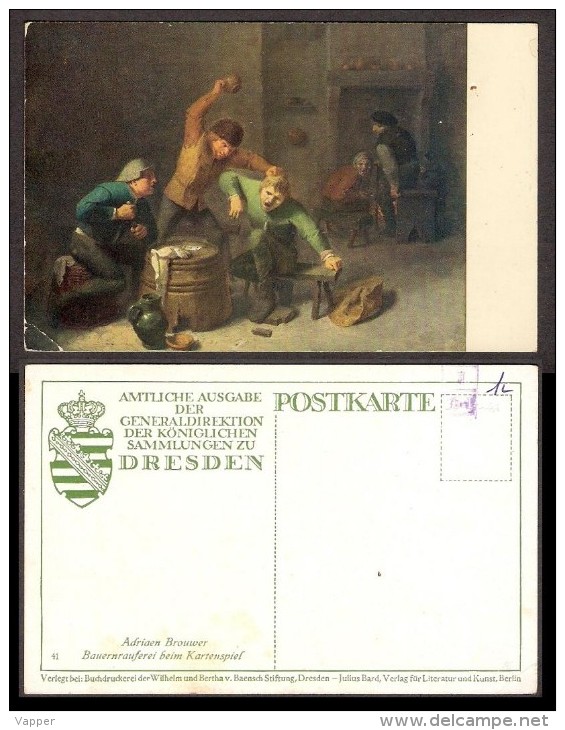 Card Players Germany MNH Postcard - Cartes à Jouer