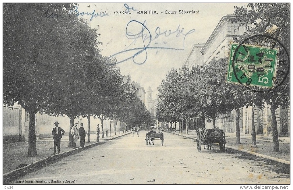 Bastia - Cours Sébastiani - Edition Simon Damiani - Carte N° 76 - Bastia