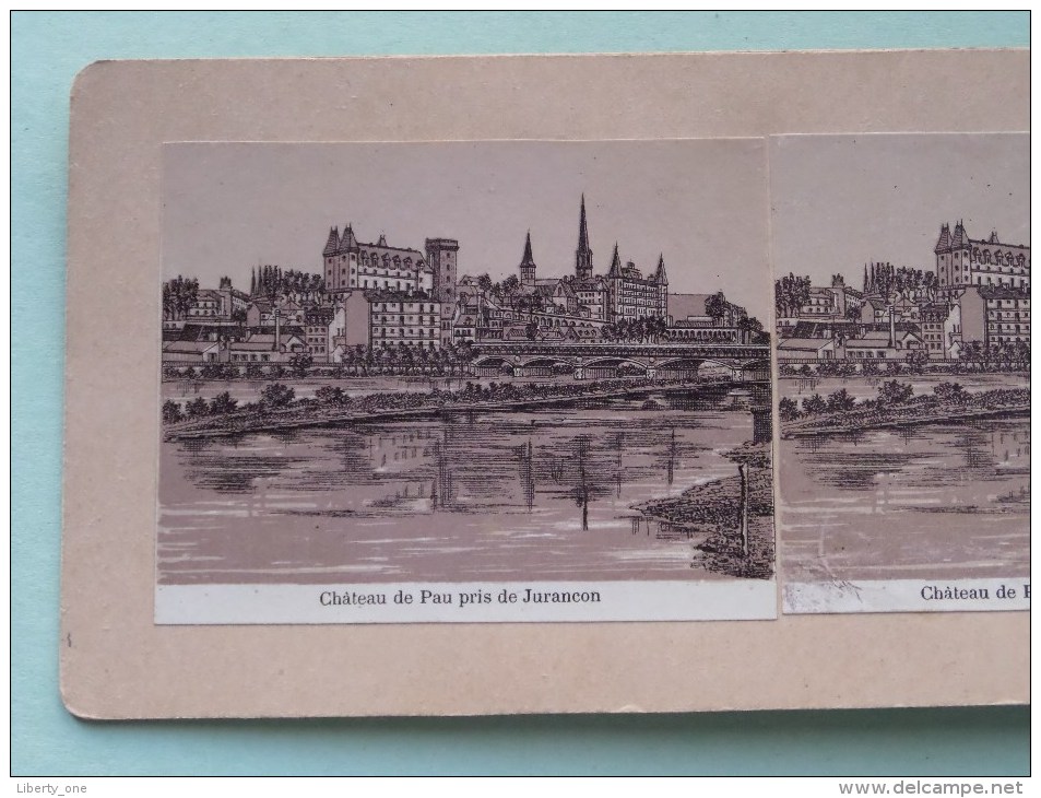 Château De Pau Pris De Jurancon ( Lourdes ) - ( Stereocard / Zie Photo Voor/pour Detail ) !! - Stereoscopic