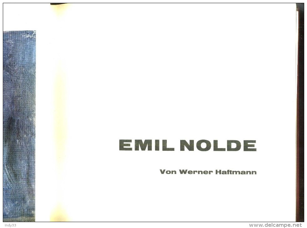 - EMIL  NOLDE . VON W. HAFFMANN . EUROPÄISCHER BUCHKLUB . - Malerei & Skulptur