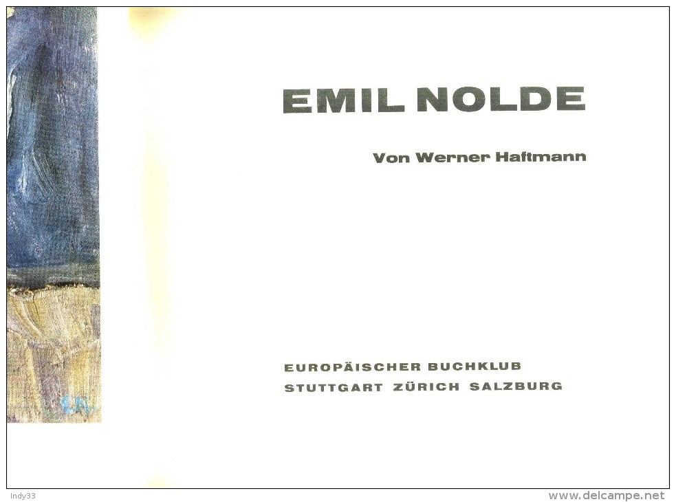 - EMIL  NOLDE . VON W. HAFFMANN . EUROPÄISCHER BUCHKLUB . - Peinture & Sculpture