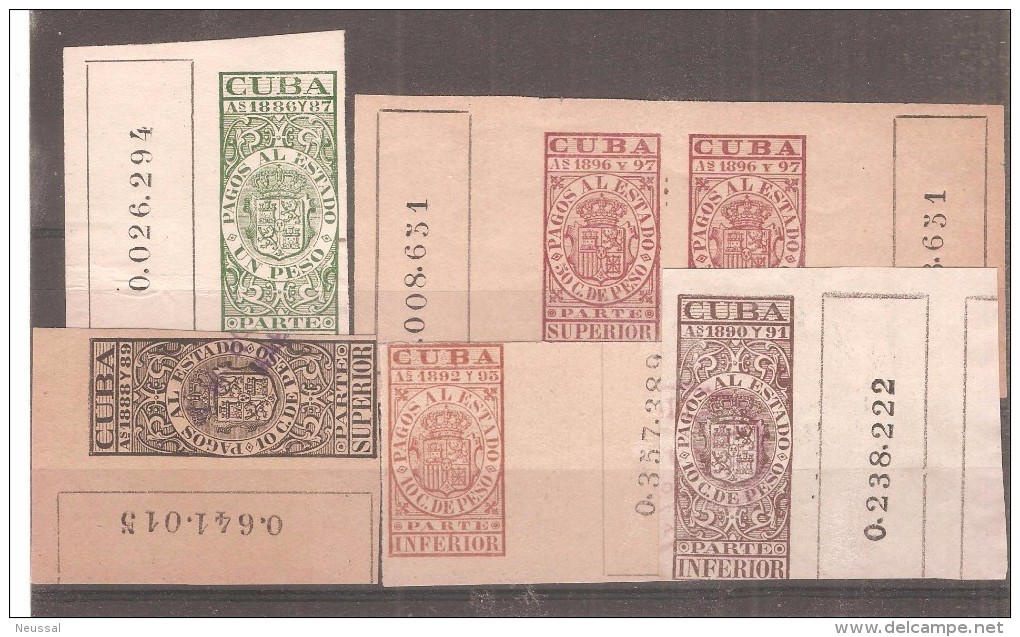 Ficha Fiscales De Cuba. - Cuba (1874-1898)