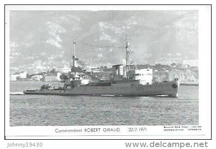 CP PHOTO:  " COMMANDANT ROBERT GIRAUD " -  A 755  -  22-2-1971  (  -   BATEAU DE GUERRE   ) - Guerre