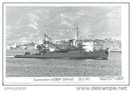 CP PHOTO:  " COMMANDANT ROBERT GIRAUD " -  A 755  -  22-2-1971  (  -   BATEAU DE GUERRE   ) - Guerra