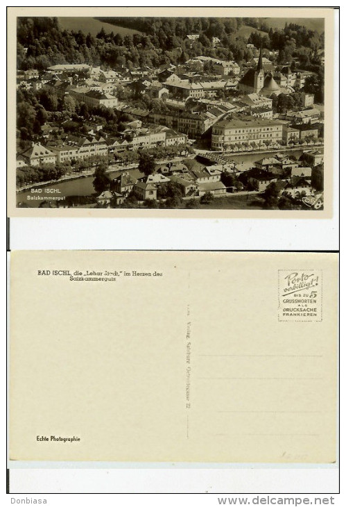 Bad Ischl: Die "Lehar Stadt" Im Herzen Des Salzkammerguts. Postcard B/w Cm 9x14 - Bad Ischl