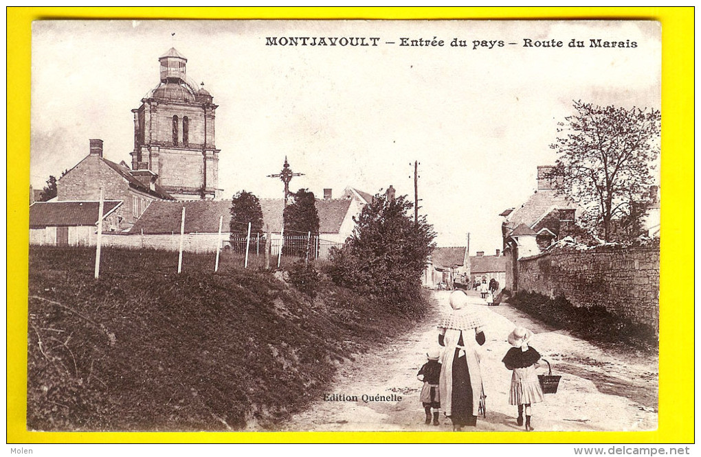 ROUTE DU MARAIS - ENTREE DU PAYS - MONTJAVOULT & EGLISE Dép 60 Oise 1371 - Montjavoult