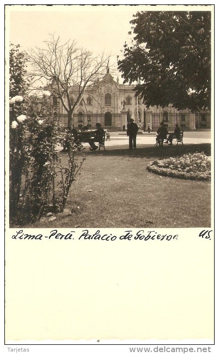 POSTAL DEL PALACIO DE GOBIERNO DE LIMA EN PERU  (UDO SCHACK) - Perú