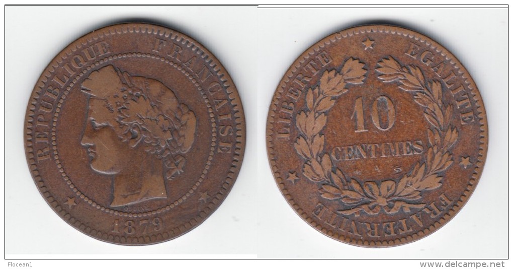 **** 10 CENTIMES 1879 A PARIS - CERES **** EN ACHAT IMMEDIAT !!! - Autres & Non Classés