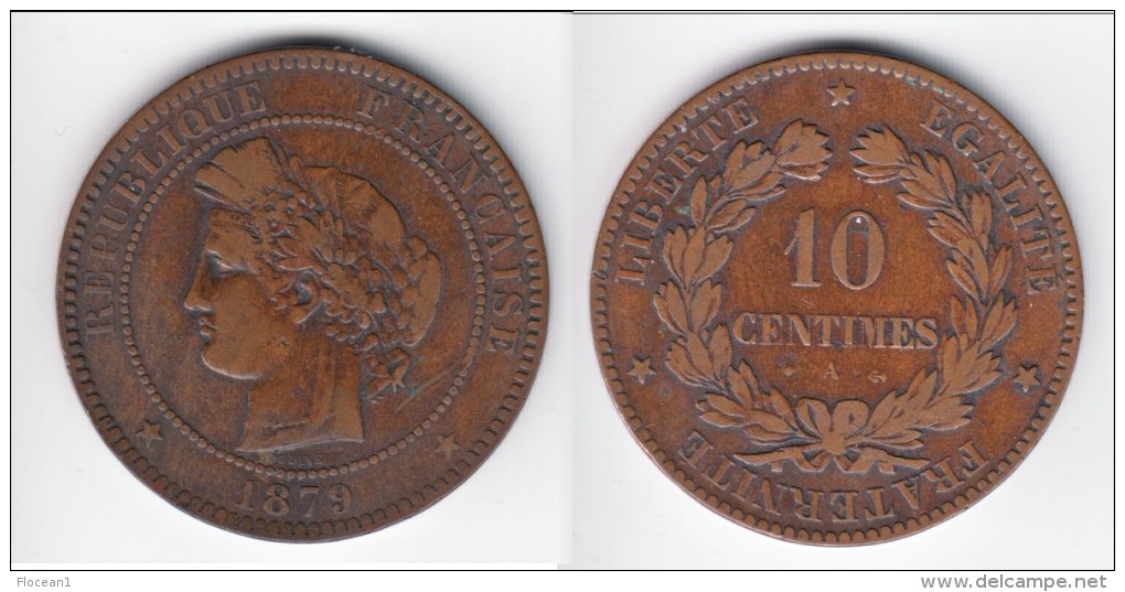 **** 10 CENTIMES 1879 A PARIS - CERES **** EN ACHAT IMMEDIAT !!! - Autres & Non Classés