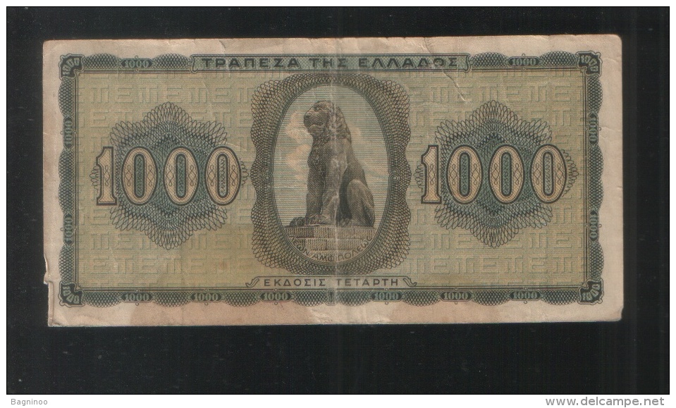 GREECE 1000 Drahmes 1942 - Greece