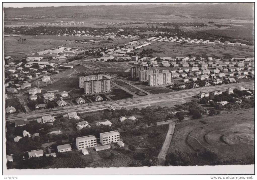 Afrique,congo Belge,léopoldville,vue Aérienne Du Bvd Albert 1er,rare Avec Timbre Poste,rare - Congo Belge