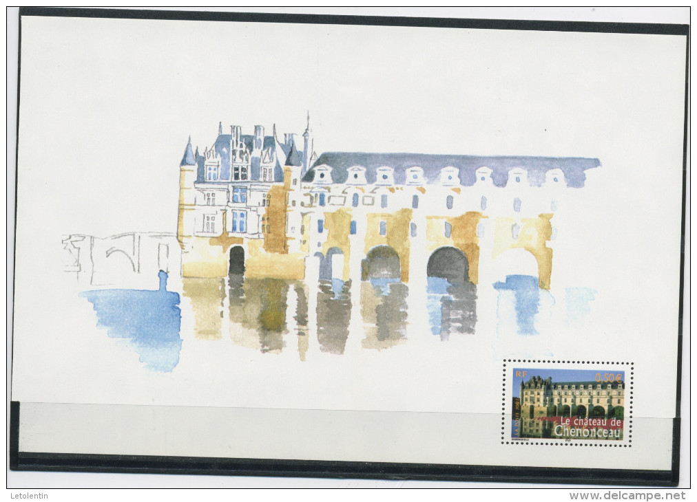 FEUILLET DU N° YT 3595** (CHATEAU DE CHENONCEAU) (ISSU DU CARNET DES RÉGIONS) - Autres & Non Classés