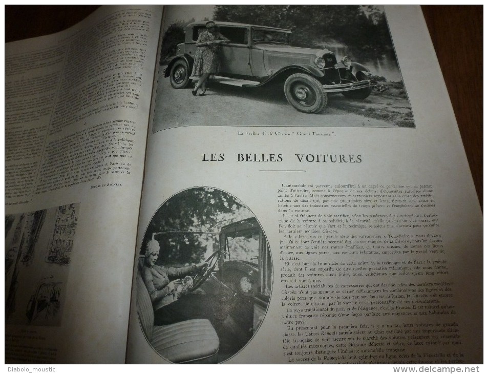 1929 Numéro SPECIAL  : L'AUTOMOBILE ET LE TOURISME....les belles voitures