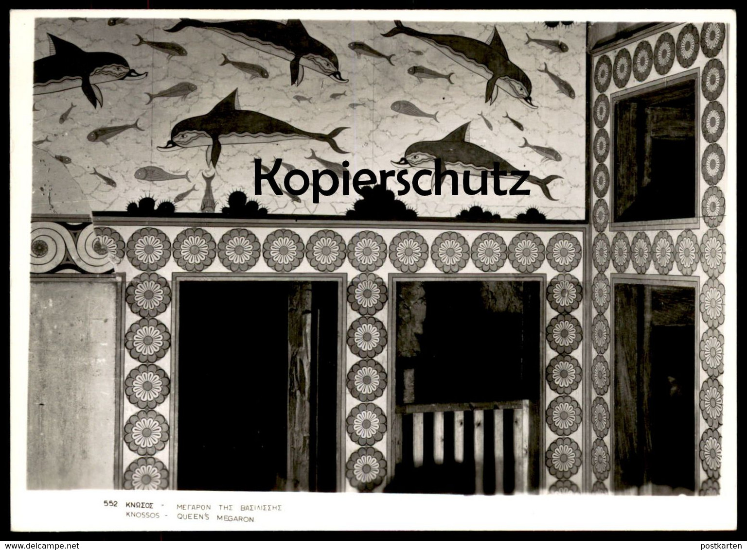 ÄLTERE POSTKARTE KNOSSOS GRIECHENLAND MEGARON Delphine Delfine Delfin Dolphin Dauphin Greece Postcard Cpa Ansichtskarte - Dolphins