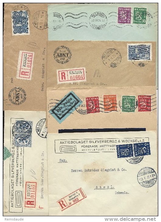 FINLANDE -1891/1940 - BEL ENSEMBLE De 20 LETTRES (COMPLETES) + CARTES + ENTIERS La PLUPART Pour La SUISSE Ou L'ALLEMAGNE - Covers & Documents