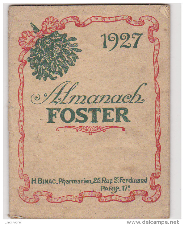 Almanach 1927 FOSTER Paris - Autres & Non Classés