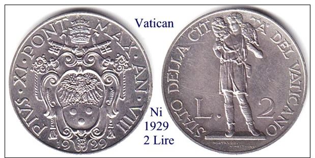 Vatican-1929, 2 Lire - Vatican