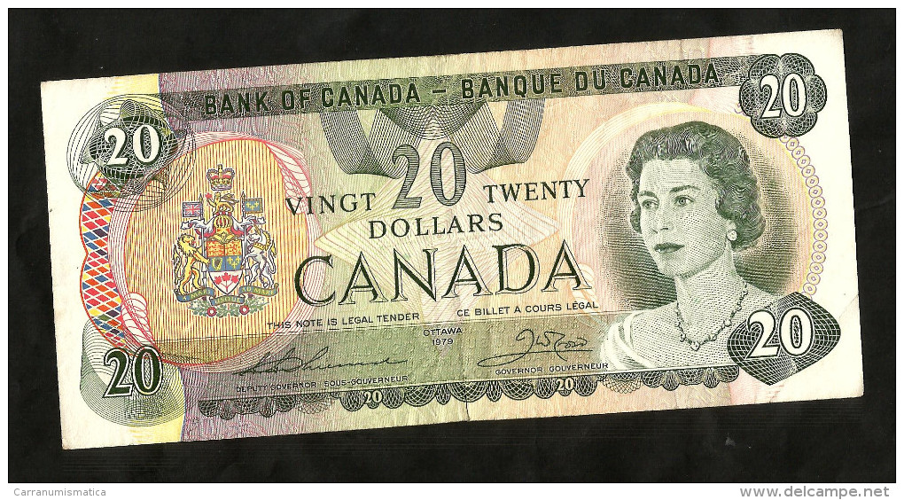 CANADA - BANK Of CANADA / BANQUE Du CANADA - 20 DOLLARS (OTTAWA 1979) Queen Elizabeth - Canada