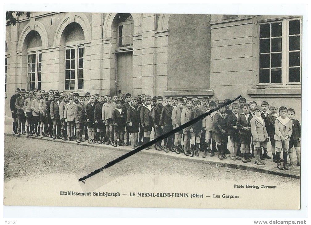 CPA - Etablissement Saint Joseph - Mesnil Saint Firmin - Les Garçons - Autres & Non Classés