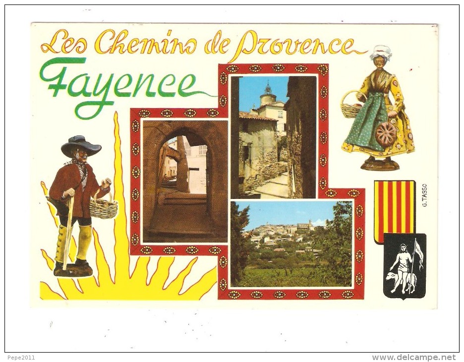 CSM 83 - FAYENCE : Les Chemins De Provence -  Multivues ( 3 ) Santons - Blason - Fayence