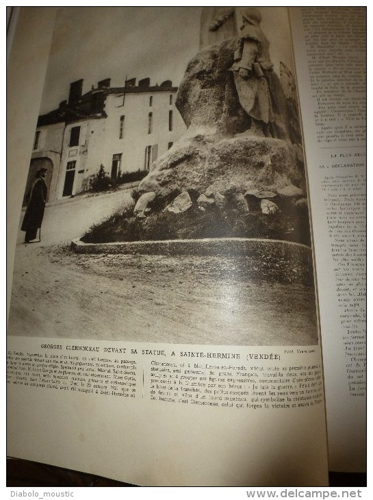 1929 Numéro SPECIAL  consacré à CLEMENCEAU  trés important documentaire photos couleurs et N B et textes