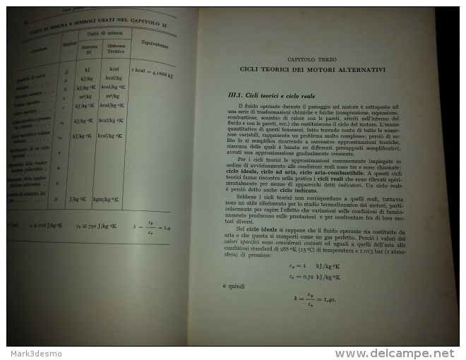 Giacosa - Motori Endotermici - Hoepli - 12° Edizione 1975 - Engines