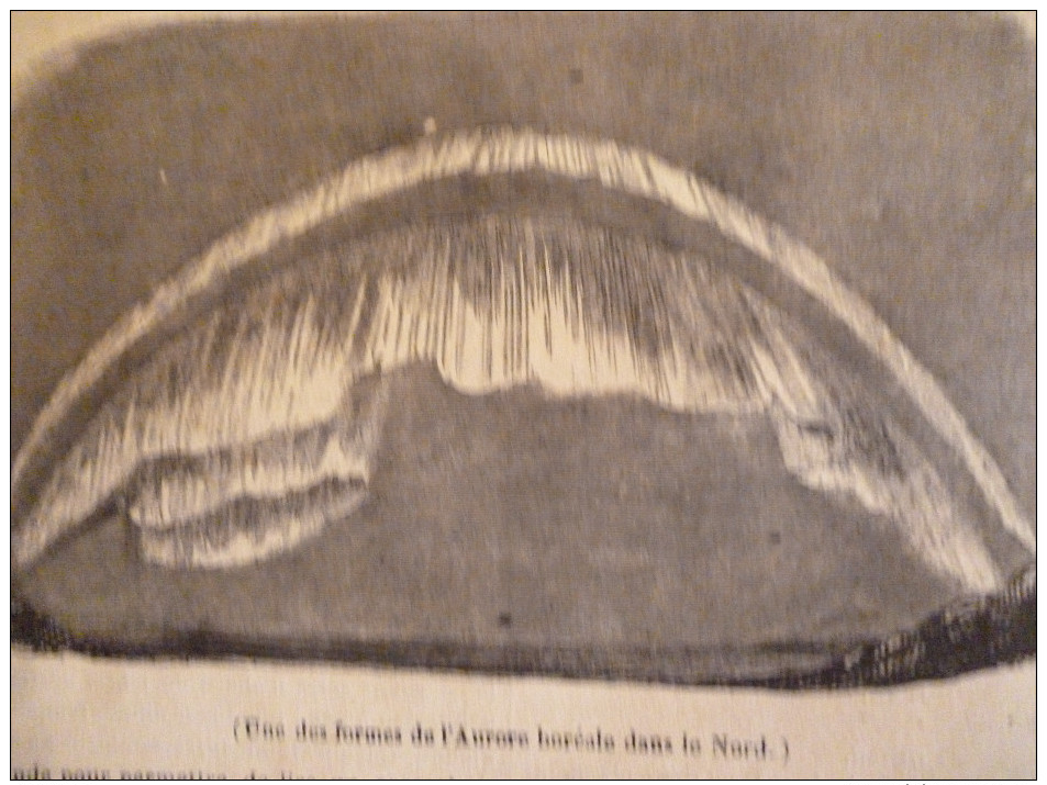 Une Des Aurores Boréales Du Nord , Gravure De 1842 - Documents Historiques