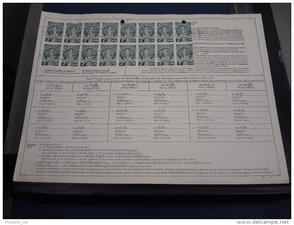 SIAM - Document Fiscal - Sans Date, Sans Doute Années 60 . Pas Courant - A Voir - Lot N° 1423 - Siam