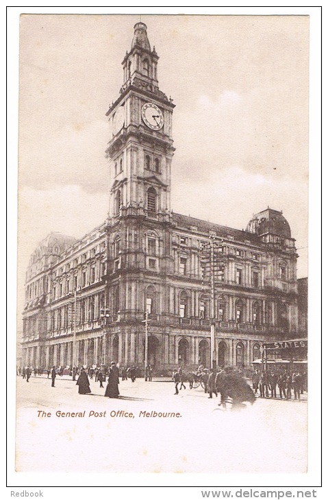 RB 1002 - Early Postcard - The General Post Office - Melbourne Victoria - Australia - Melbourne