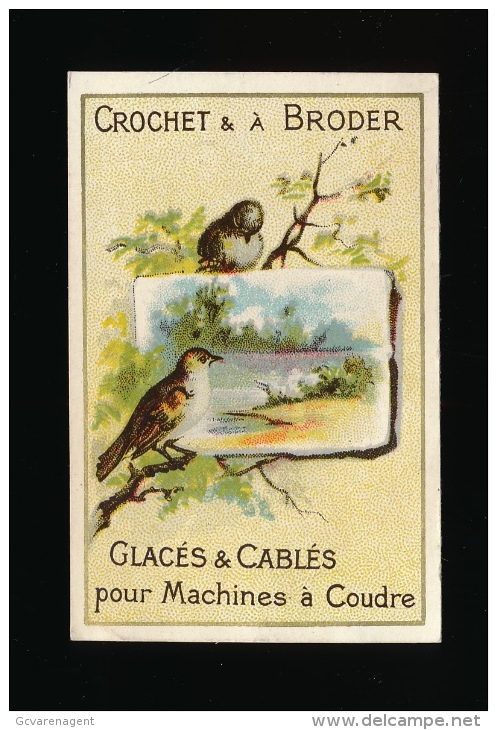 CHROMO CALENDRIER 1892 - CROCHET & A BRODER  GLACES & CABLES    - 2 SCANS - Otros & Sin Clasificación