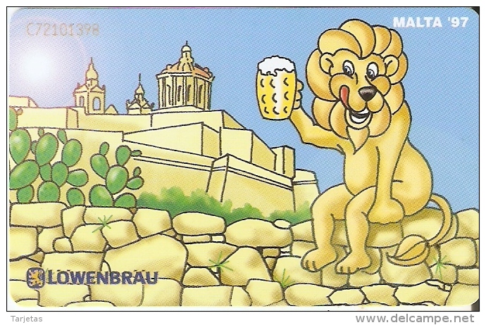 TARJETA DE MALTA DE CERVEZA LÖWENBRAU (BEER) - Malta