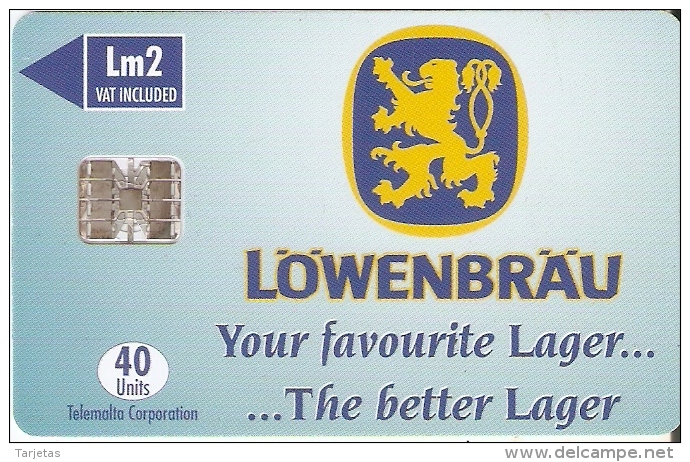 TARJETA DE MALTA DE CERVEZA LÖWENBRAU (BEER) - Malta