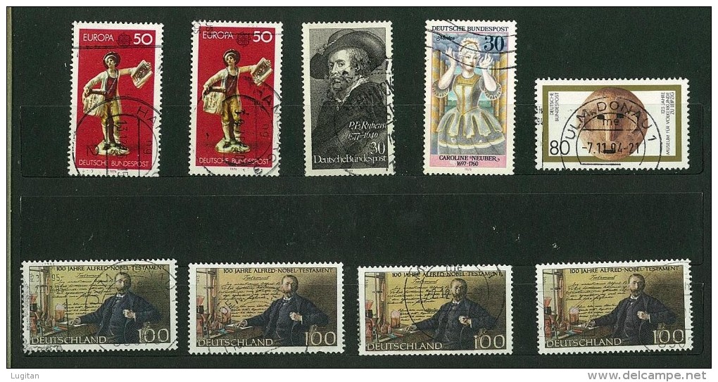 GERMANIA - GERMANY -  22 FRANCOBOLLI USATI ANNI VARI - MOLTI  DOPPI - RIPETUTI  - CANCELLED STAMPS - - Kilowaar (max. 999 Zegels)