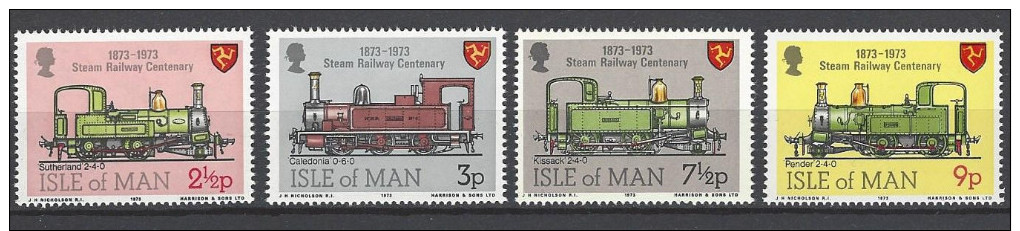 ISLE OF MAN - Mi-Nr. 29 - 32 - 100 Jahre Eisenbahn Auf Man Postfrisch - Man (Insel)