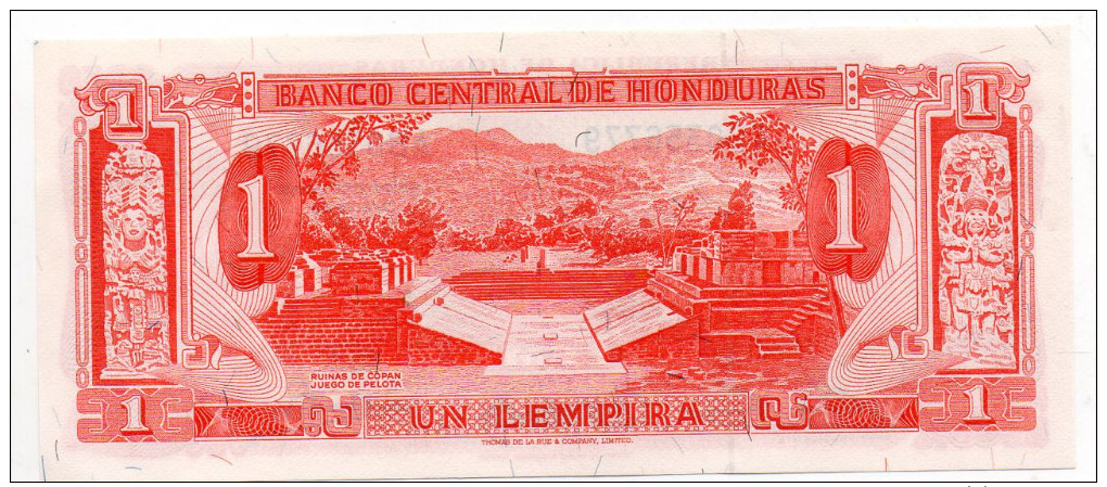 HONDURAS : 1 Lempira 1968 (unc) - Honduras