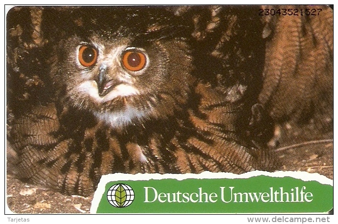 TARJETA DE ALEMANIA DE UN BUHO (OWL-CHOUETTE) NUEVA-MINT - Uilen