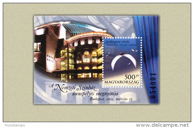 Hungary 2002. National Theatre Sheet MNH (**) Michel: Block 270 / 6.50 EUR - Ongebruikt