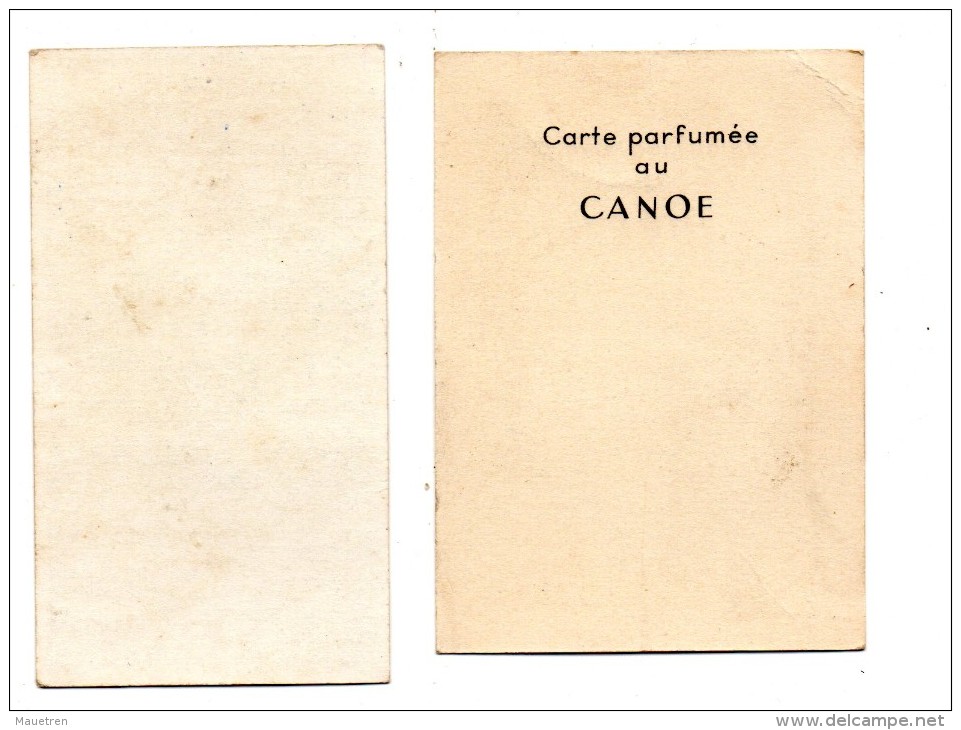 2 CARTES PARFUMEES DANA PARIS CANOE ET CIEL D'ETE PIVER - Antiquariat (bis 1960)