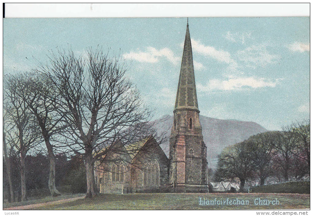 1900 CIRCA  LLANFAIRFECHAN CHURCH - Contea Sconosciuta