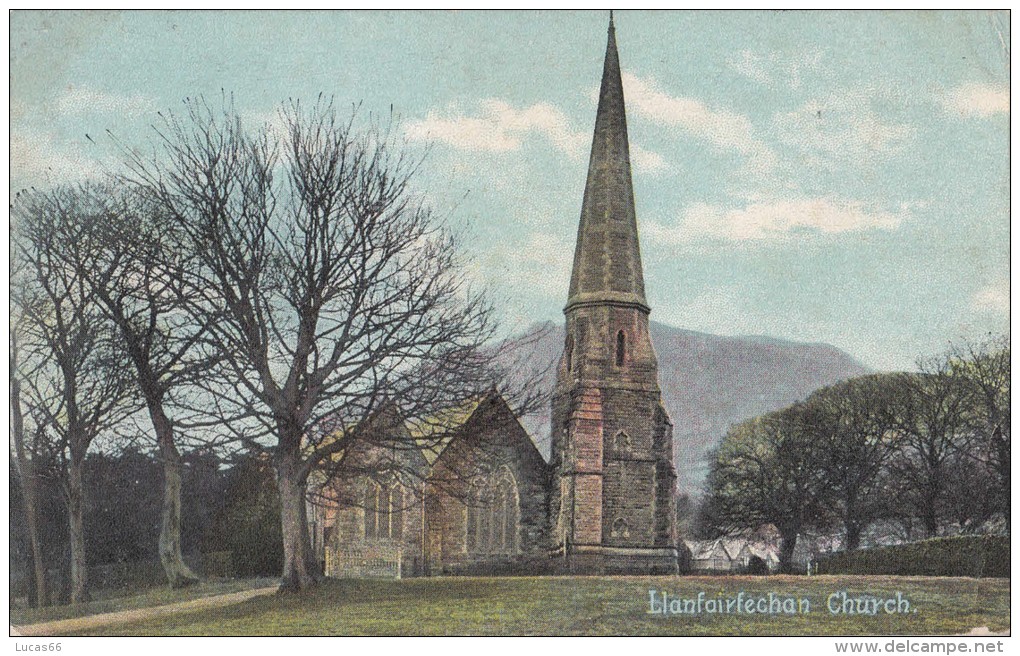 1900 CIRCA  LLANFAIRFECHAN CHURCH - Contea Sconosciuta