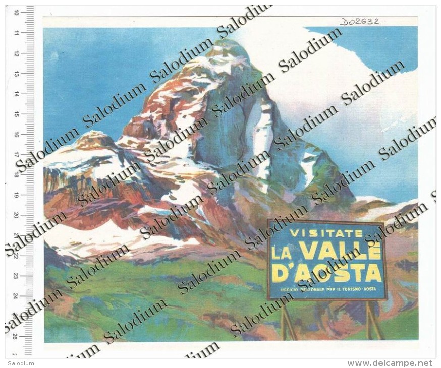 VISITATE LA VALLE D'AOSTA - Immagine Ritagliata Da Pubblicazione Originale D´epoca - Sonstige & Ohne Zuordnung