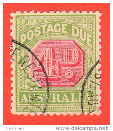 AUS SC #J43 U 1909 4p Postage Due, CV $11.50 - Segnatasse