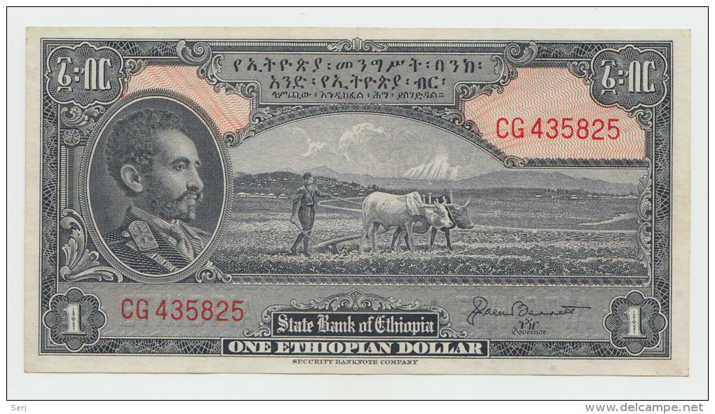 Ethiopia 1 Dollar 1945 XF Pick 12b 12 B (Bennett) - Ethiopie