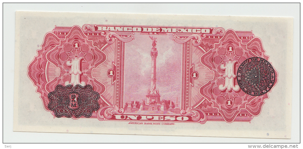 Mexico 1 Peso 1950 UNC NEUF Pick 46b  46 B  SERIE CD - Mexico