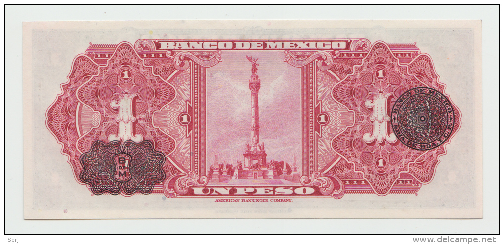 Mexico 1 Peso 12-V- 1948 UNC NEUF Pick 38d  38 D  Series AD - Mexico