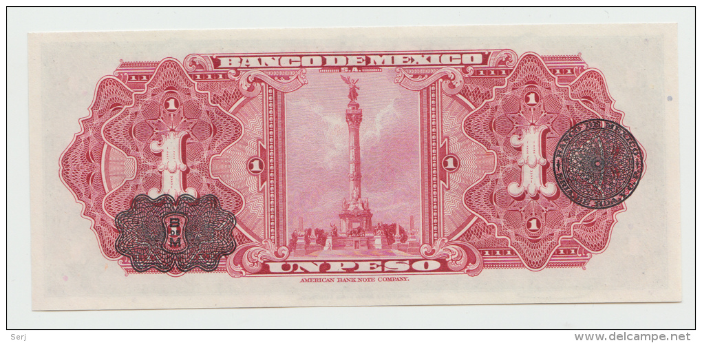 Mexico 1 Peso 1950 UNC NEUF Pick 46b  46 B Series CA - Mexique