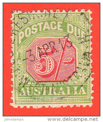 AUS SC #J47 U  1909 5sh Postage Due W/nibbed Perf @ TL, "3 APR 13", CV $17.00 - Port Dû (Taxe)
